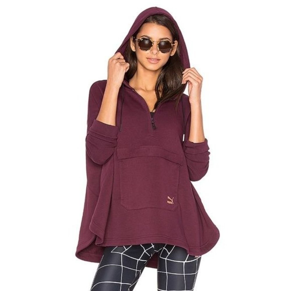 Puma Evo Hooded Cape Sweater with Zipper Pocket | Small